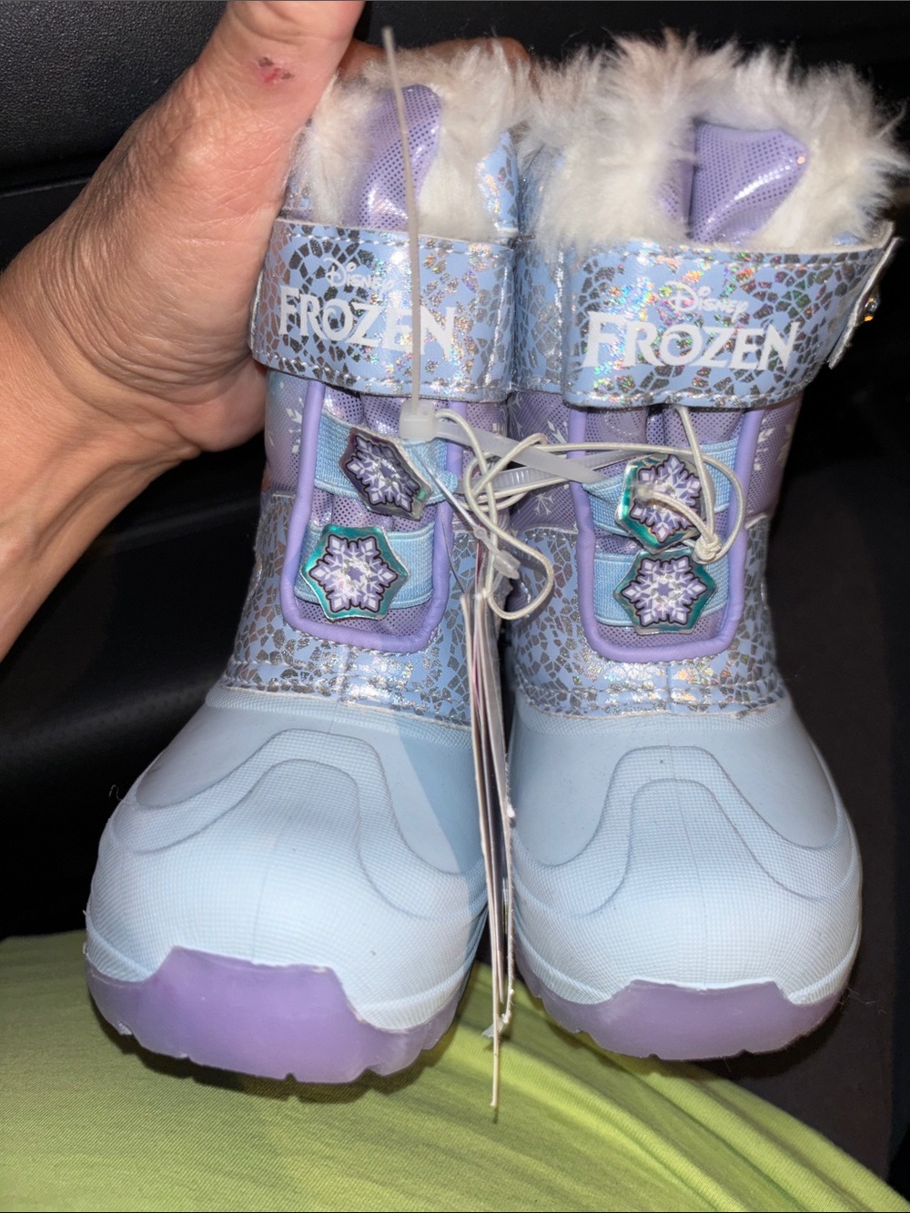 Girls' Light Blue & Purple Frozen Anna Winter Boots by DISNEY